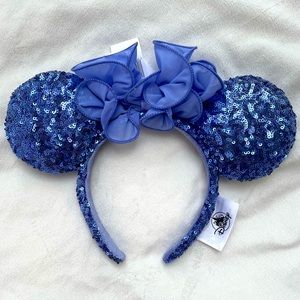Disney Parks Minnie Ear Headband Purple with accent bow